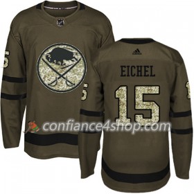 Adidas Maillot de Hockey Buffalo Sabres Jack Eichel 15 2017-2018 Camo Vert Authentic - Homme